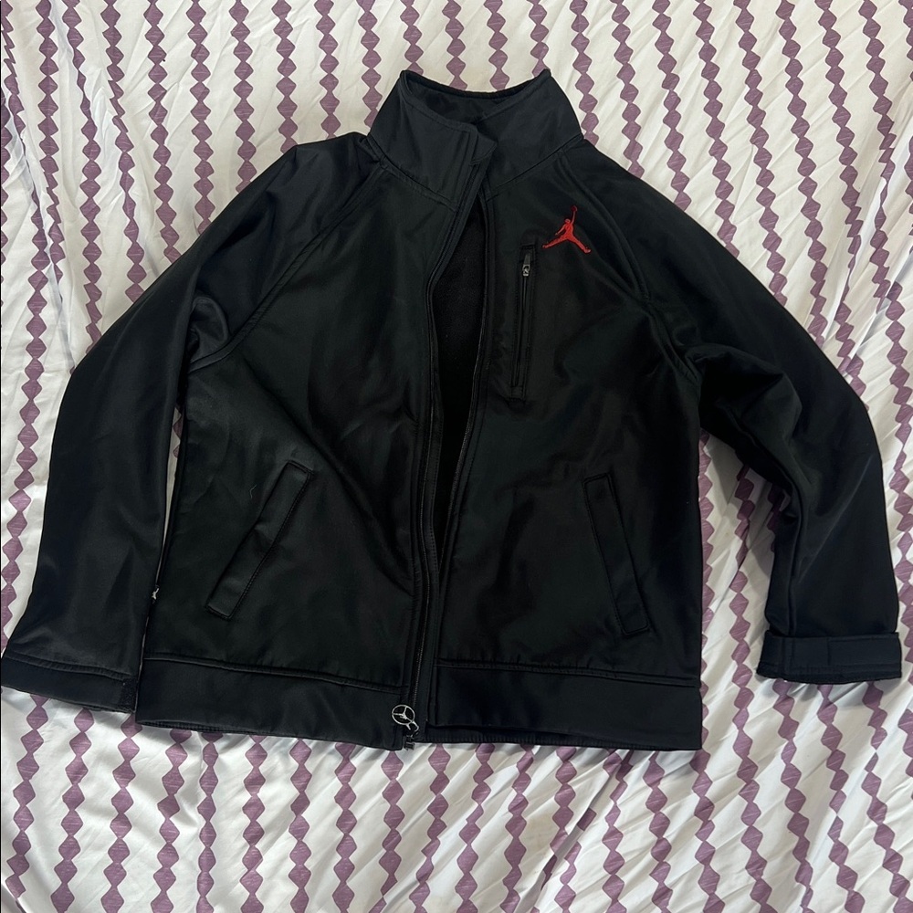 Jordan Black Performance Jacket with Red Accent